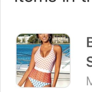 CUPSHE Beautiful World Print One Piece M